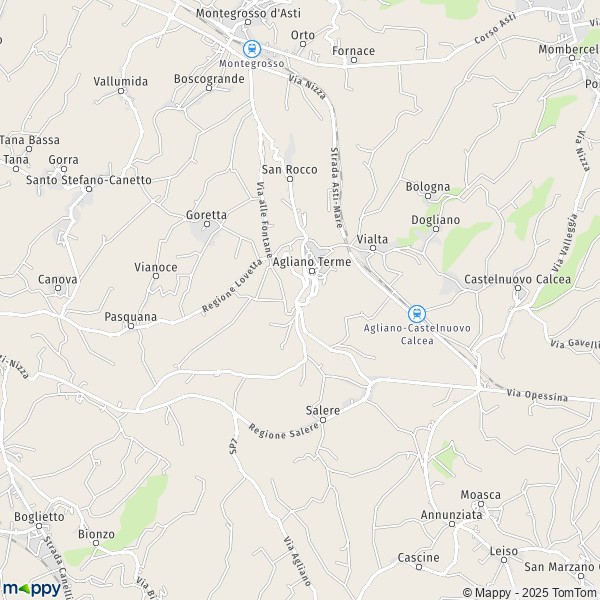 La carte pour la ville de Agliano Terme 14041