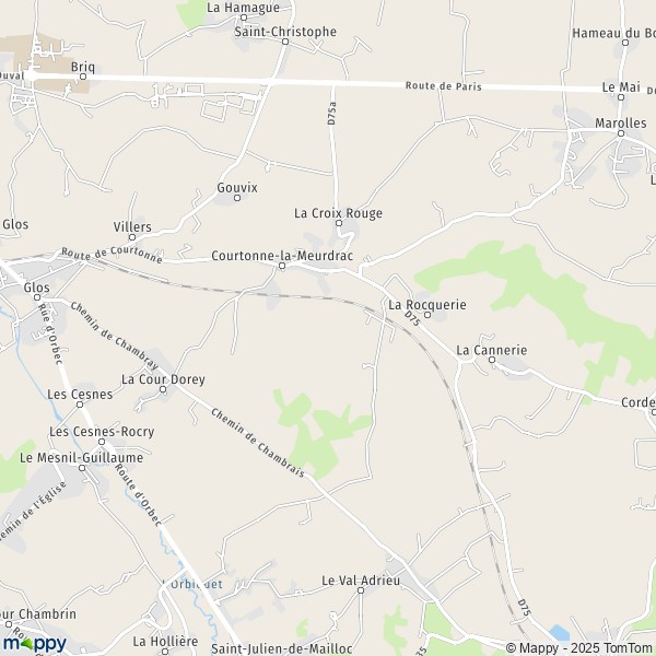 Carte Les Bois de Lisieux, 14100 Courtonne-la-Meurdrac