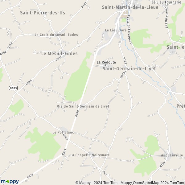 La carte pour la ville de Saint-Germain-de-Livet 14100
