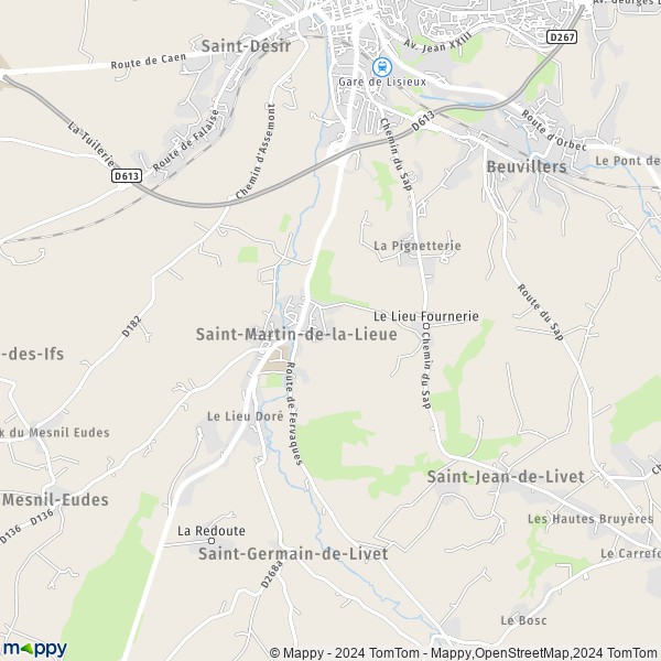 La carte pour la ville de Saint-Martin-de-la-Lieue 14100