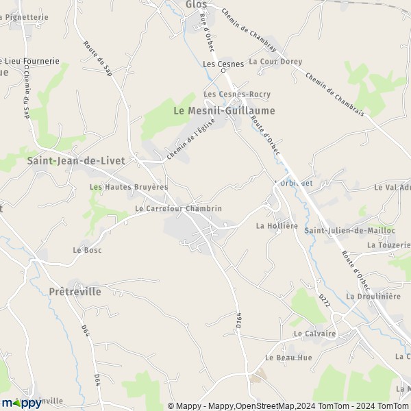 La carte pour la ville de Saint-Martin-de-Mailloc 14100