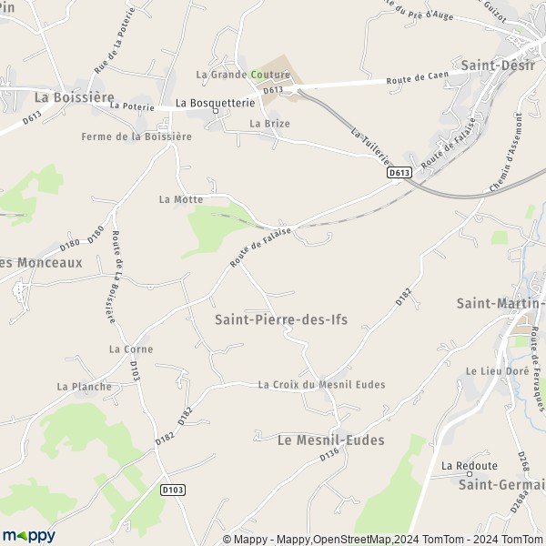 La carte pour la ville de Saint-Pierre-des-Ifs 14100