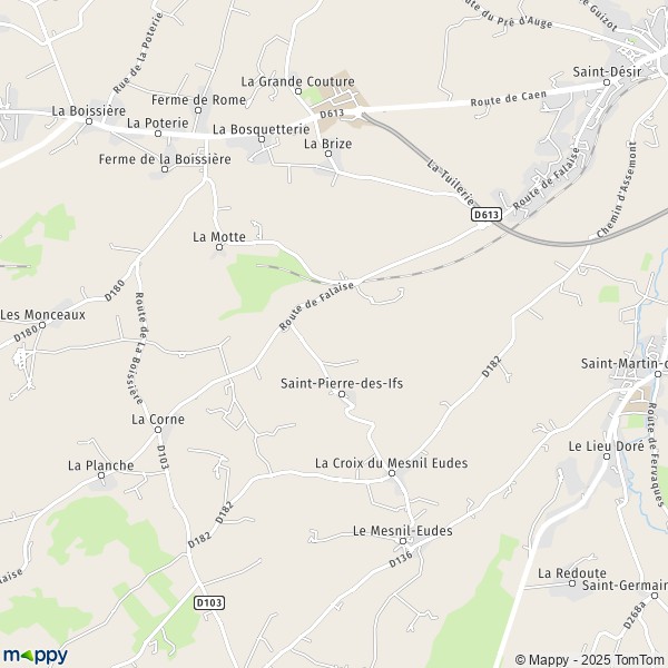 La carte pour la ville de Saint-Pierre-des-Ifs 14100