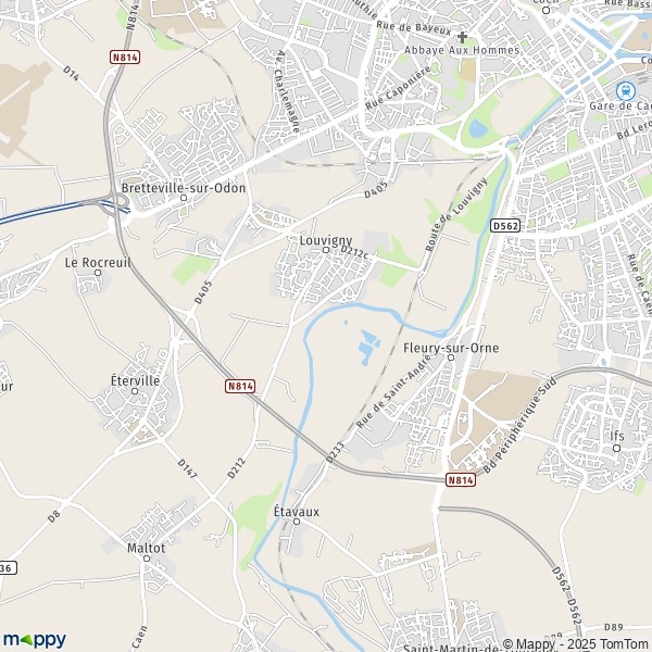 La carte pour la ville de Louvigny 14111