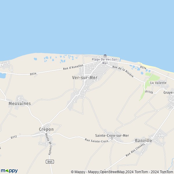 La carte pour la ville de Ver-sur-Mer 14114
