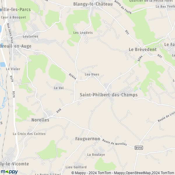 La carte pour la ville de Saint-Philbert-des-Champs 14130