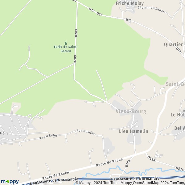 La carte pour la ville de Vieux-Bourg 14130