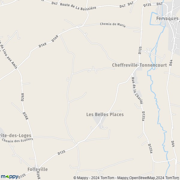 La carte pour la ville de Cheffreville-Tonnencourt, 14140 Livarot-Pays-d'Auge