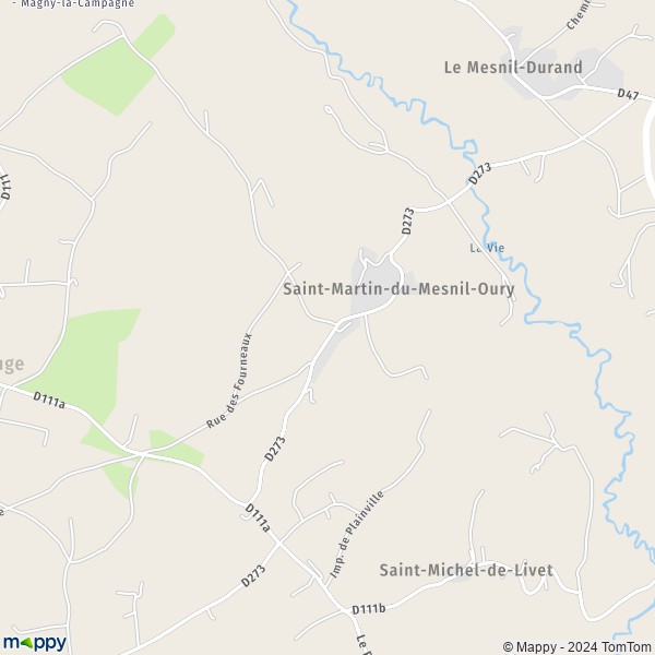 La carte pour la ville de Saint-Martin-du-Mesnil-Oury, 14140 Livarot-Pays-d'Auge