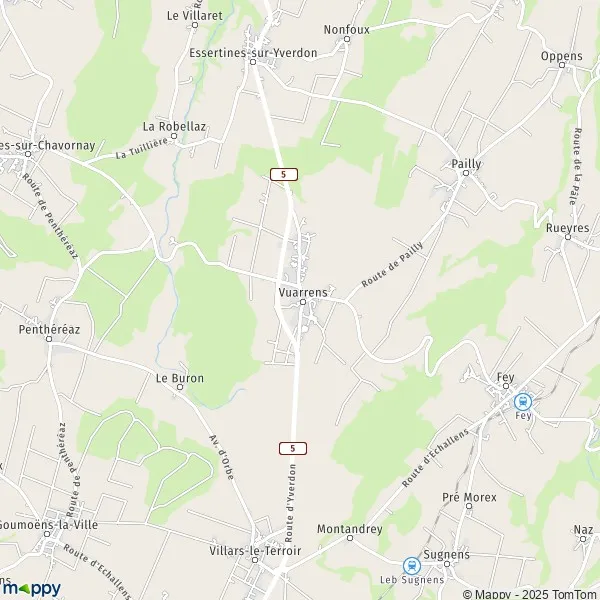 Plan Vuarrens carte de Vuarrens (1418) et infos pratiques