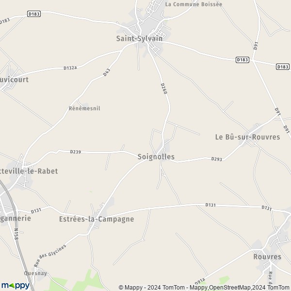 La carte pour la ville de Soignolles 14190