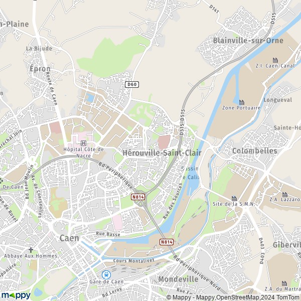 La carte pour la ville de Hérouville-Saint-Clair 14200