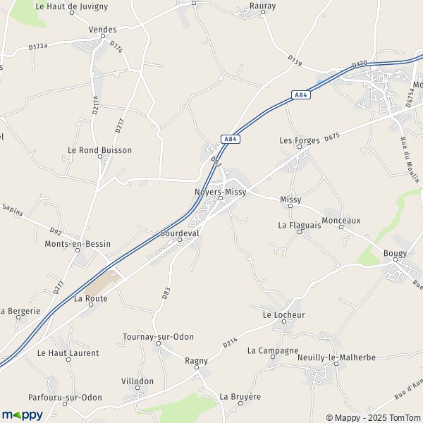 Carte Noyers-Missy, 14210 Val-d'Arry
