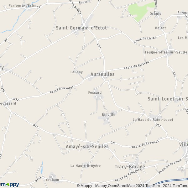 La carte pour la ville de Anctoville, 14240 Aurseulles