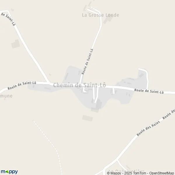 Carte Chemin de Saint-Lô, 14240 Cormolain