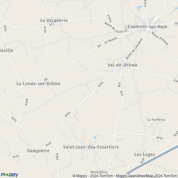 La carte pour la ville de Sept-Vents, 14240 Val-de-Drôme