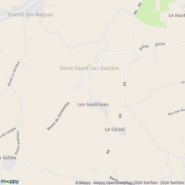 La carte pour la ville de Saint-Vaast-sur-Seulles 14250