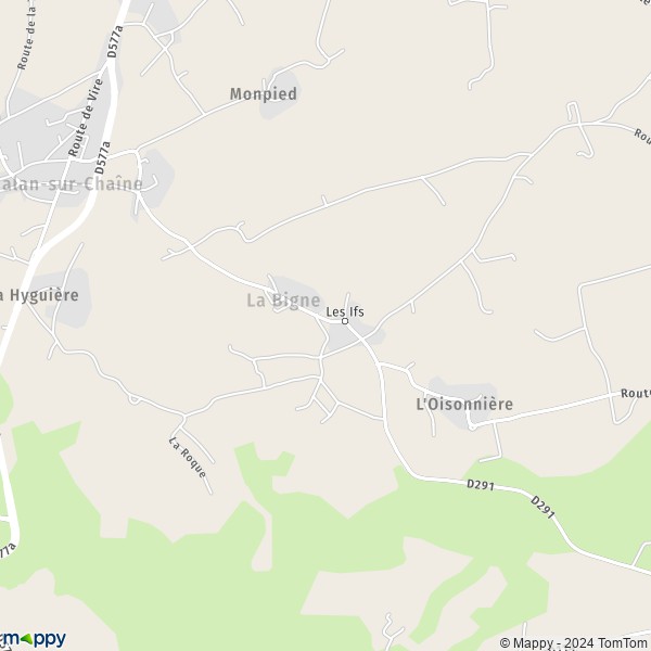 La carte pour la ville de La Bigne, 14260 Seulline