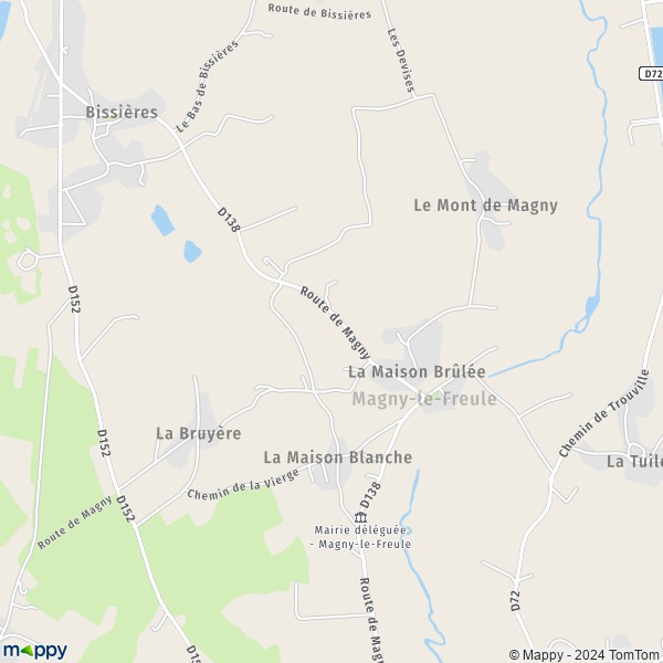 La carte pour la ville de Magny-le-Freule, 14270 Mézidon-Vallée-d'Auge