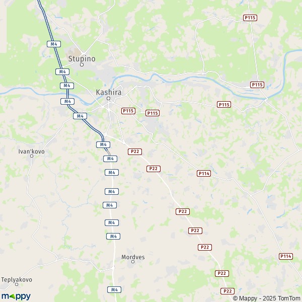 La carte pour la ville de Kashira 142900-142947