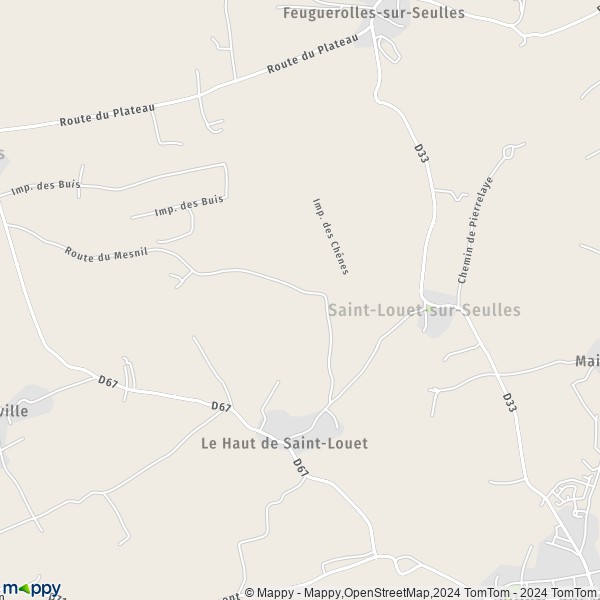 La carte pour la ville de Saint-Louet-sur-Seulles 14310