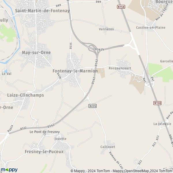La carte pour la ville de Fontenay-le-Marmion 14320