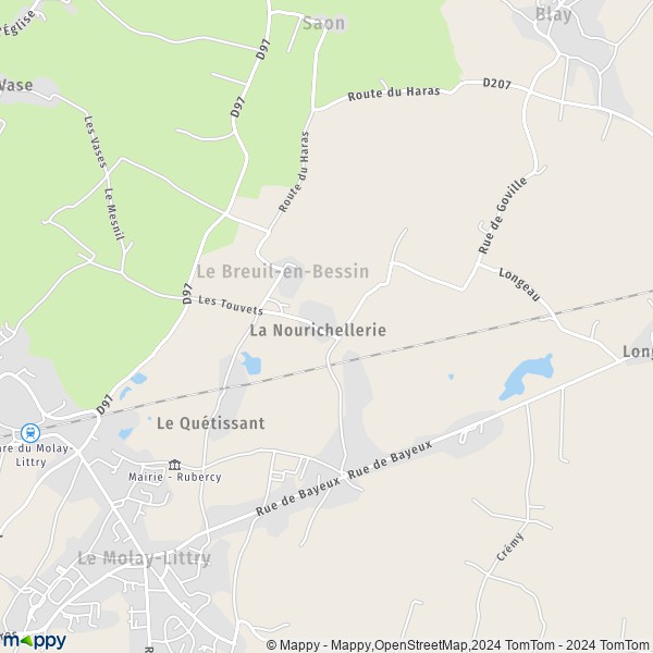La carte pour la ville de Le Breuil-en-Bessin 14330