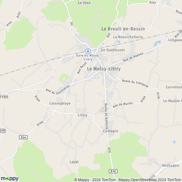 La carte pour la ville de Le Molay-Littry 14330