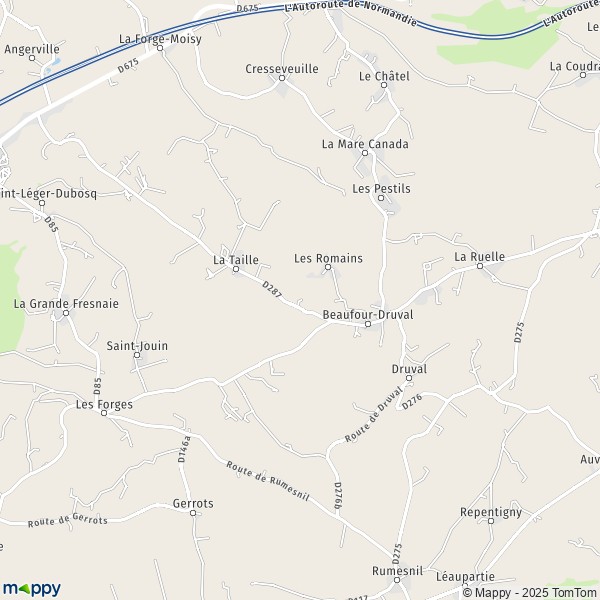 Carte Ça-me-suffit, 14340 Beaufour-Druval