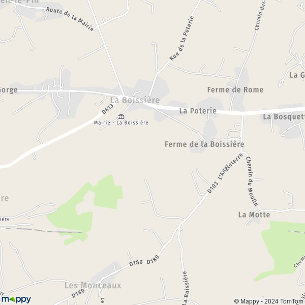 La carte pour la ville de La Boissière 14340