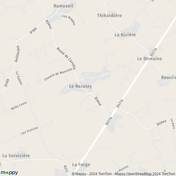 La carte pour la ville de Le Reculey, 14350 Souleuvre-en-Bocage