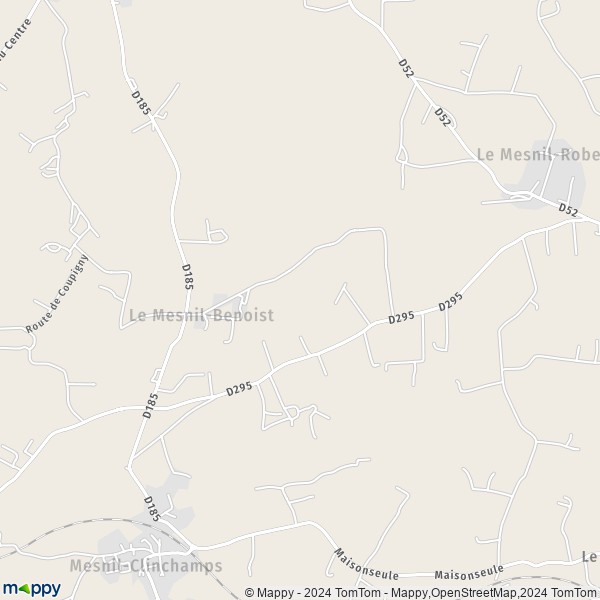 La carte pour la ville de Le Mesnil-Benoist, 14380 Noues-de-Sienne
