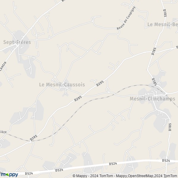 La carte pour la ville de Le Mesnil-Caussois, 14380 Noues-de-Sienne