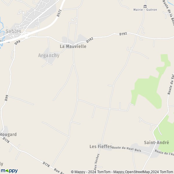La carte pour la ville de Arganchy 14400