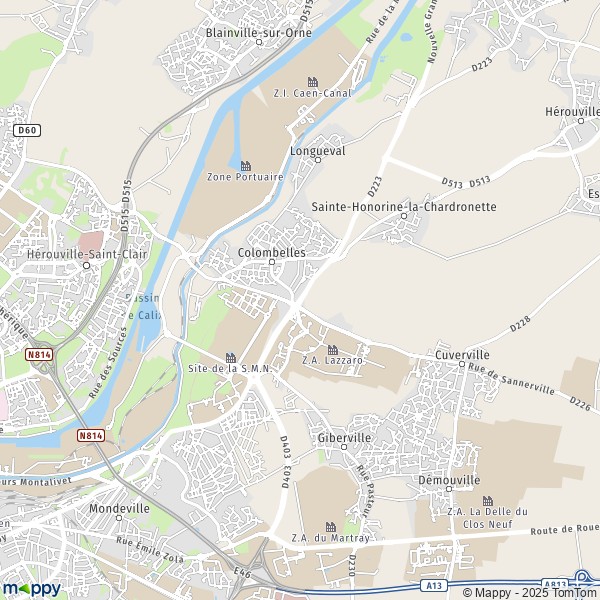 Carte Site de la S.M.N., 14460 Colombelles