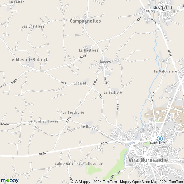 La carte pour la ville de Coulonces, 14500 Vire-Normandie