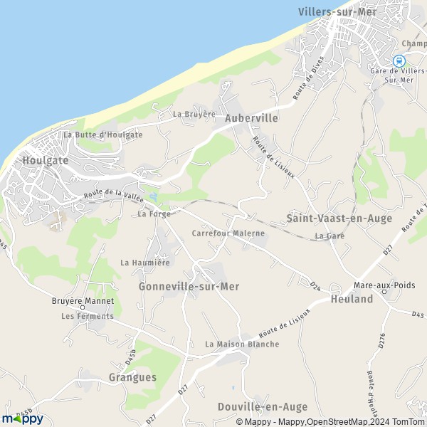 La carte pour la ville de Gonneville-sur-Mer 14510