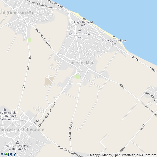 La carte pour la ville de Luc-sur-Mer 14530
