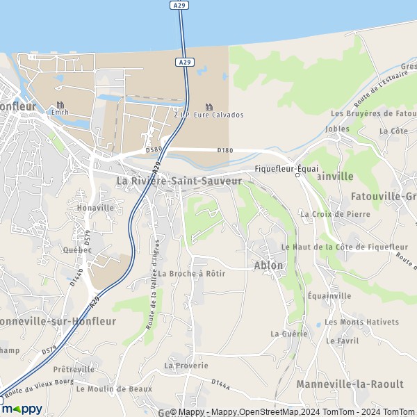 La carte pour la ville de Ablon 14600