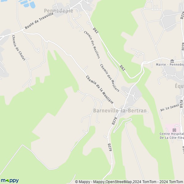 La carte pour la ville de Barneville-la-Bertran 14600