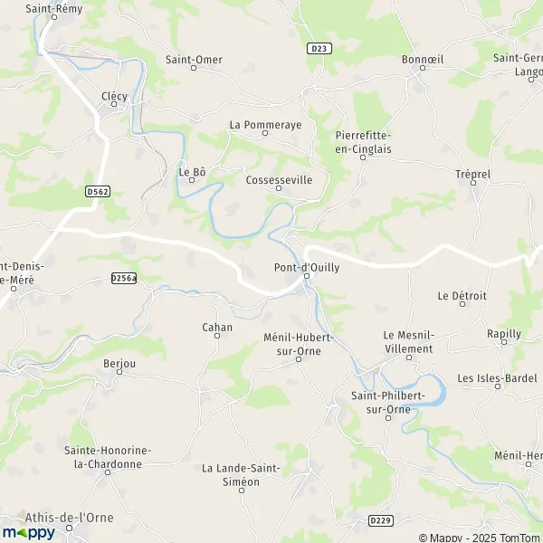 Plan Pontd'Ouilly carte de Pontd'Ouilly (14690) et infos pratiques