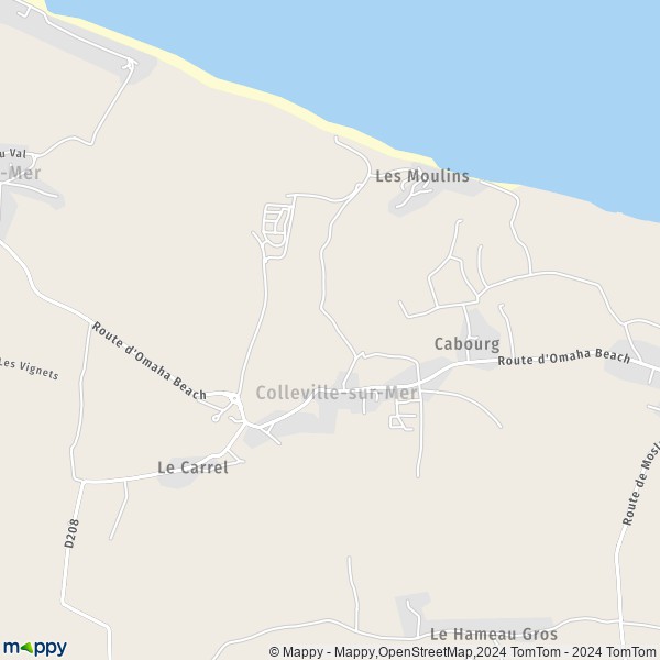 La carte pour la ville de Colleville-sur-Mer 14710