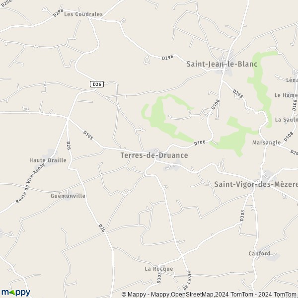 La carte pour la ville de Lassy, 14770 Terres-de-Druance