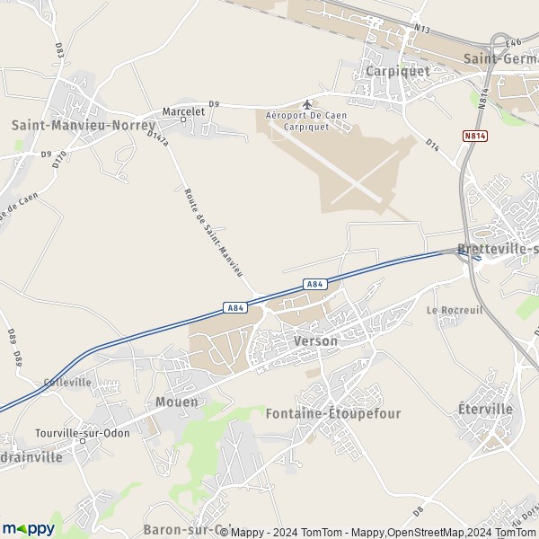 La carte pour la ville de Verson 14790