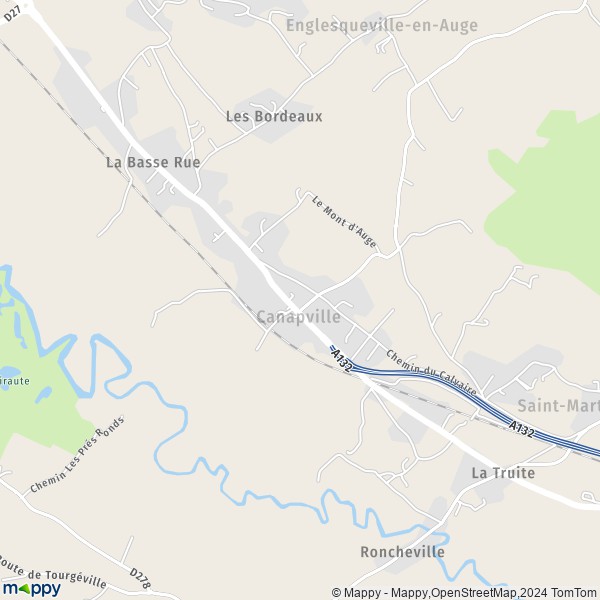 La carte pour la ville de Canapville 14800