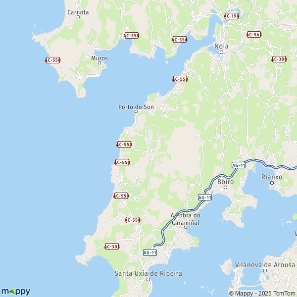La carte pour la ville de 15218-15999 Porto do Son