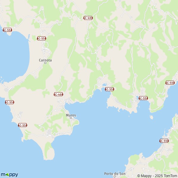 La carte pour la ville de 15240-15291 Muros