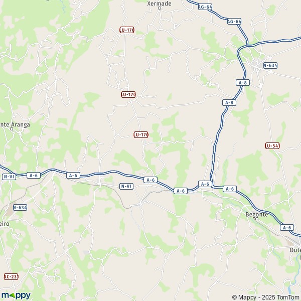 La carte pour la ville de 15315-27826 Guitiriz