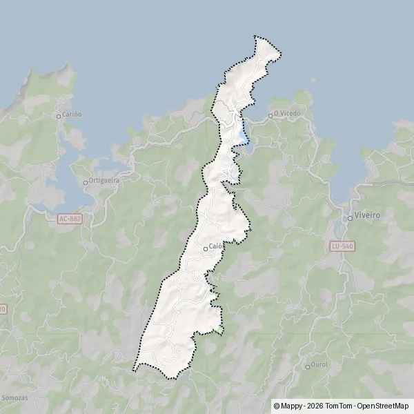 La carte pour la ville de 15326-27868 Mañón
