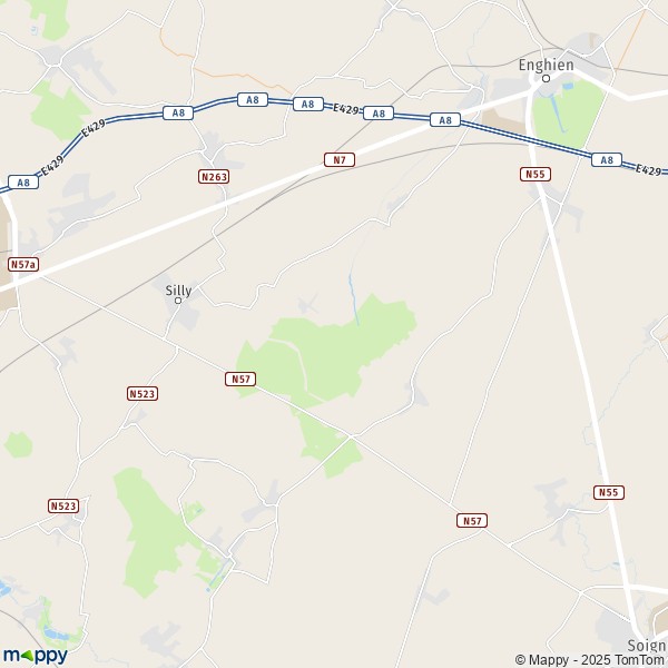 La carte pour la ville de 1547-7866 Silly